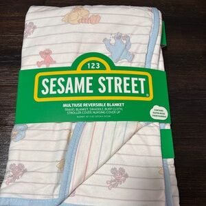 Sesame Street multiuse reversible baby blanket
